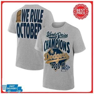 [HOT SALE] NEW We Rule October Dodgers 2025 World Series Champions T-shirt 3XL